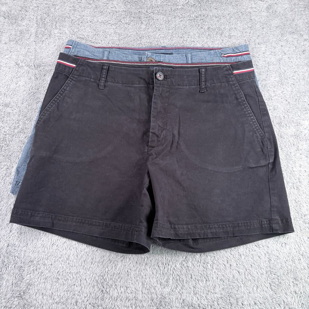 Tommy Hilfiger Lot of 2 Women's 5" Classic Stretch Shorts 8 Blue and Black